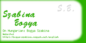 szabina bogya business card